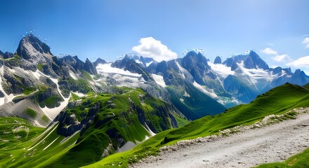 Mountain Landscape Portrait of the Alps