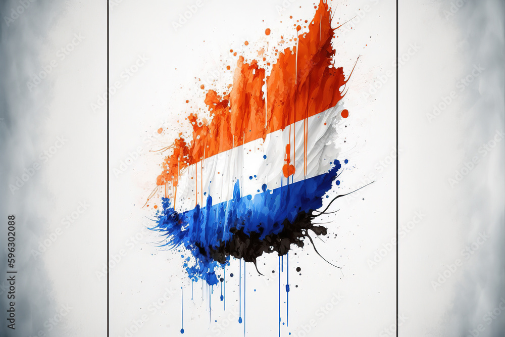 Poster Image of watercolor splash and explosion abstract art . Admirable Generative AI image .