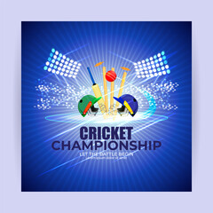 Vector illustration of T-20 Cricket Tournament 2023 social media story feed mockup template