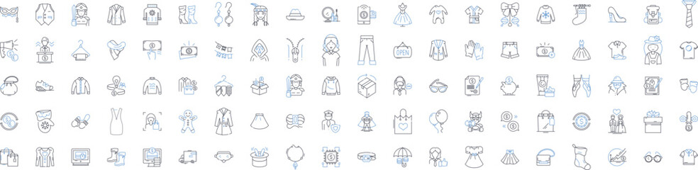 Beauty business line icons collection. Makeup, Skincare, Spa, Beauty, Salon, Nails, Haircare vector and linear illustration. Cosmetics,Waxing,Massage outline signs set