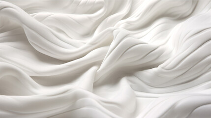 Obraz premium white fabric with waves and swirls. Generative Ai