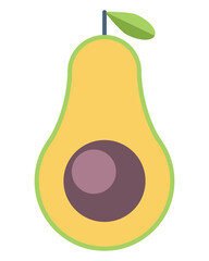 Avocado icon. Flat illustration isolated on white background