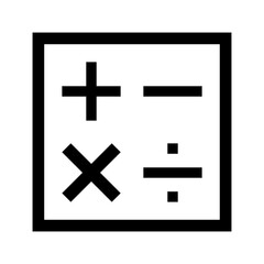 Modern calculator icon for mobile apps and design. Finances conceps. Vector isolated on white background.