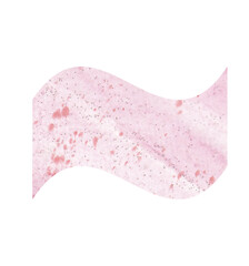 pink water frame on white watercolor isolated wave