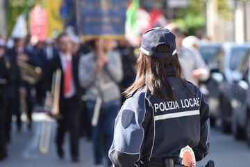 Polizia locale, Beinasco, Torino, Piemonte, Italia - obrazy, fototapety, plakaty