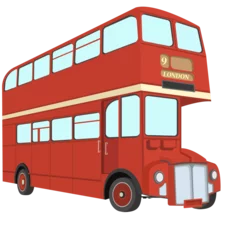 Foto op Canvas Double decker bus from England. Website, icon, postcards, place for text. © viktorrey