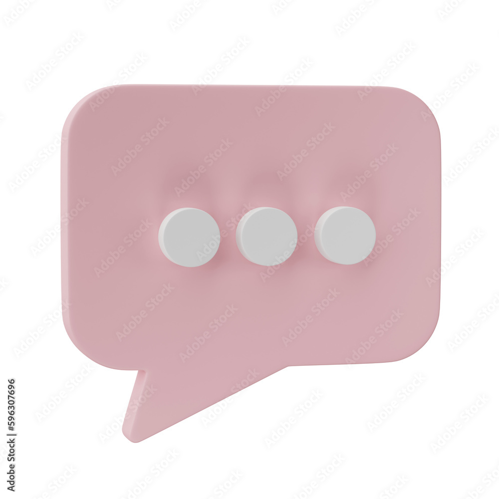Poster 3d render, speech bubble talk isolated on transparent background, png file format.