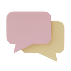 3D render, Speech bubble talk isolated on transparent background, png file format.