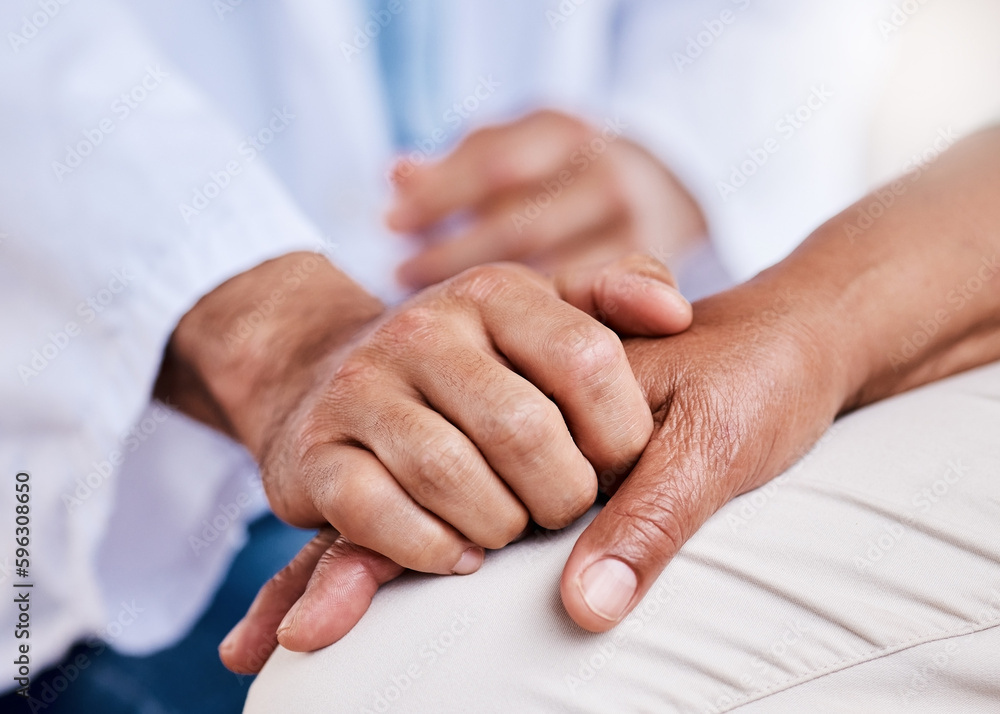 Poster i would take your pain if i could. cropped shot of an unrecognizable doctor offering their patient s