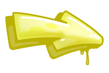 Cartoon green kids arrow illustration