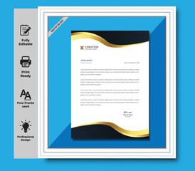 Modern Creative & Clean business style letterhead bundle of your corporate project design.set to print with vector & illustration. corporate letterhead design.