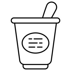 An editable design icon of takeaway drink 