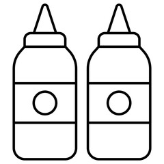 Modern design icon of ketchup bottles 