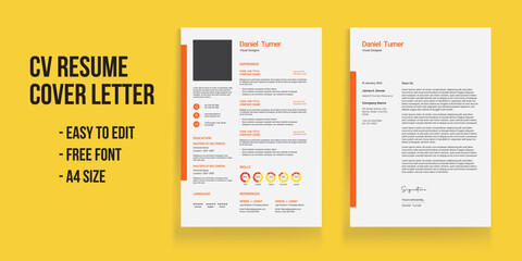 Creative Modern Resume and Cover Letter Layout Cv Resume and Cover Letter