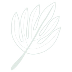 Line art leaf 
