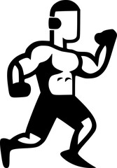 Fitness | Minimalist and Simple Silhouette - Vector illustration