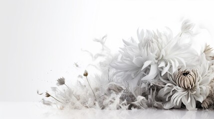 flowers on a white background.generated by AI