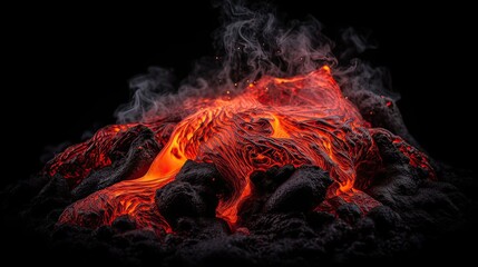 fire on black. generated by AI