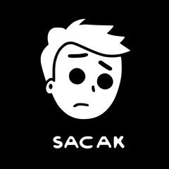 Sarcasm - Minimalist and Flat Logo - Vector illustration