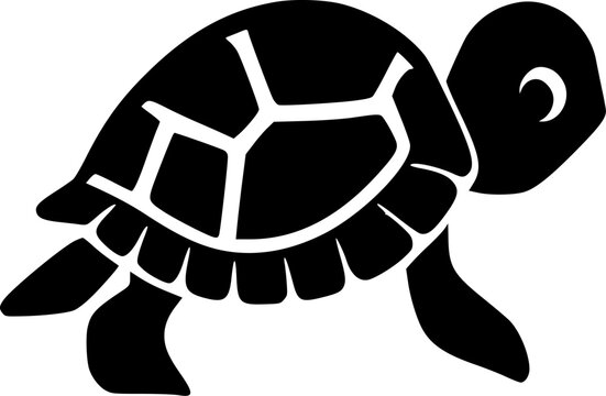 recommend clip art: Turtle | Black and White Vector illustration