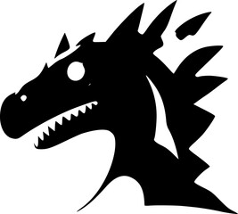 Dino | Black and White Vector illustration