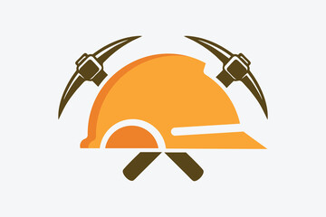 mining logo design vector template 