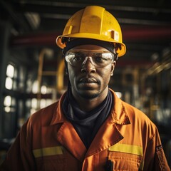 Offshore worker in the oil and gas industry in Angola. generative ai - obrazy, fototapety, plakaty