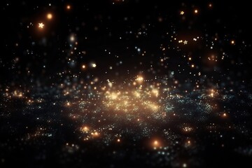 Naklejka premium Star trail, blurred motion of stars, bokeh from stars in space, generative AI.