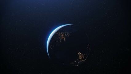 Planet earth seen from outer space