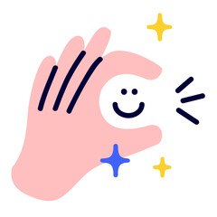 Ok smile hand
