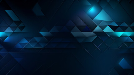 Obraz premium Dark blue abstract modern background for design. Geometric shape. Triangles, diagonal lines. Gradient