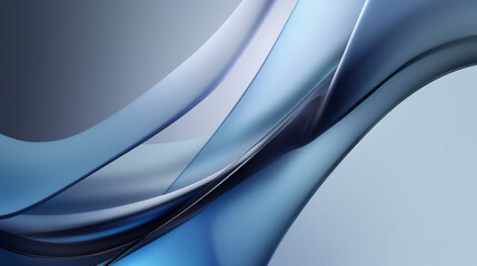 Abstract blue background with smooth lines Generative ai