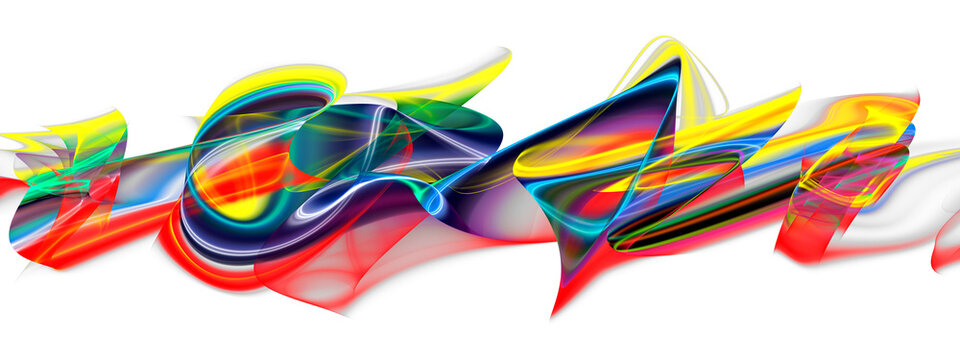 Abstract fractal wave art that resembles graffiti.
