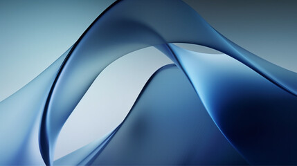 Abstract blue background with smooth lines Generative ai