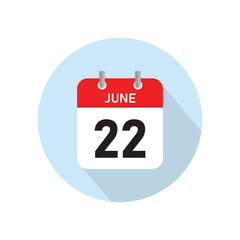 June 22 Concept Design. Vector Illustration.	
