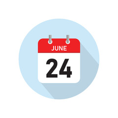 June 24 Concept Design. Vector Illustration.	
