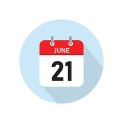 June 21 Concept Design. Vector Illustration.	
