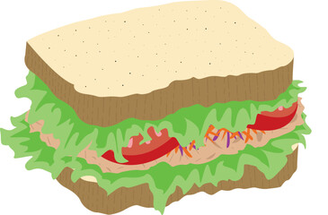 illustration of a sandwich