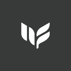 Simple NF logo designs vector illustration