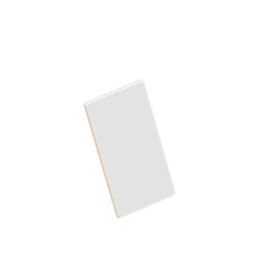School supplies icon. White smartphone. 3D render