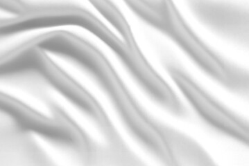 Naklejka premium The texture of the satin fabric is white or gray with folds. Satin material. Textile. Generative AI