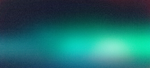 Dark green blue grainy gradient background, black backdrop, noise texture effect,webpage header, wide banner size - obrazy, fototapety, plakaty