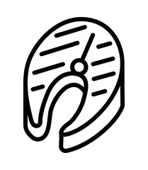 Barbecue and grill related symbols flat line icon. Outline sign for mobile concept and web design, store.