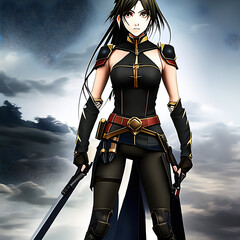 Obraz premium female warrior portrait