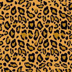 Fototapeta premium Seamless Brown leopard texture pattern, Vector Brown Cheetah print pattern animal skin abstract seamless