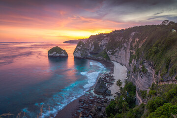 views of nusa penida coast, indonesia