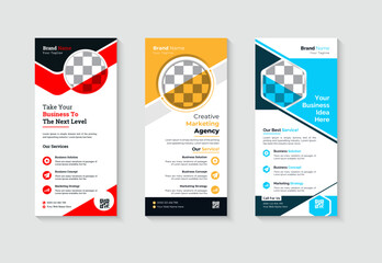 digital marketing agency rack card design template