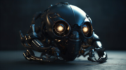 Bug inspired eyeball robot Generative AI