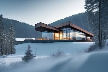 Contemporary home designed for the future - generative ai