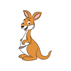 Vector happy kangaroo.
